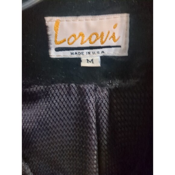 Luxurious Vintage Lorovi Black Faux Mink Fur Coat Sz Medium - Picture 2 of 10